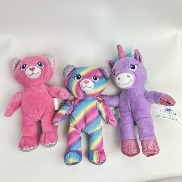 BUILD A BEAR Workshop Mini Buddies Plush Heart Cat Teddy Bear Unicorn Lot 7 in - Picture 7 of 10